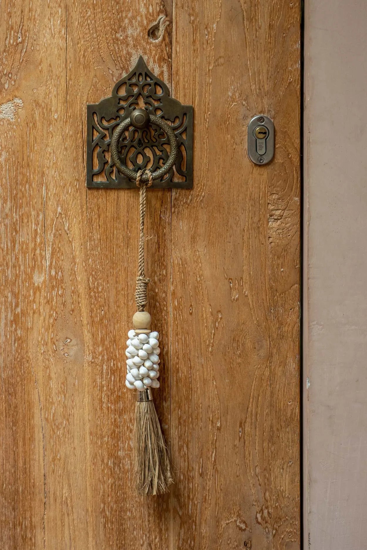 The Cowrie and Raffia Tassel - Natural